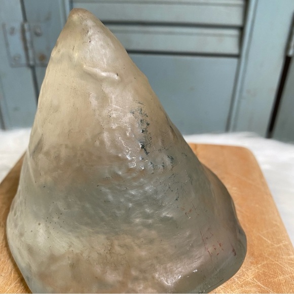 Glass Cone Mountain Frosted Textured Sides Paperweight - Picture 6 of 6